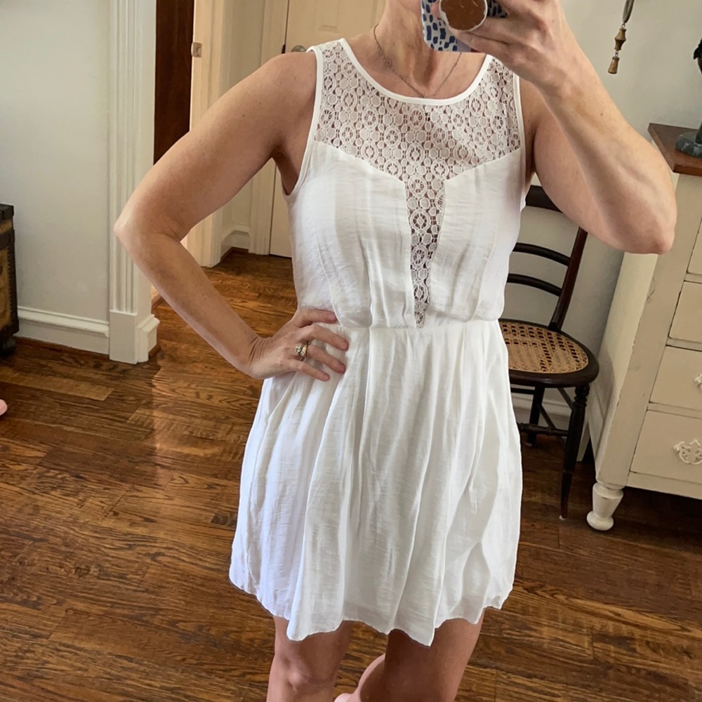 White dress with lace detail